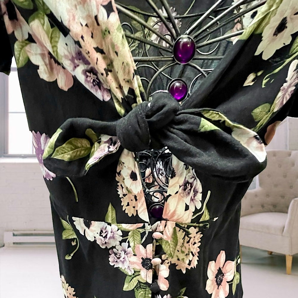 Kismet - Button Front with Cute Peekaboo Tie Maxi Dress